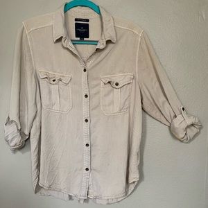 American Eagle Boyfriend Fit Utility Shirt